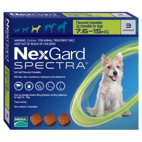 Nexgard Spectra M 7,5-15kg(1 Kutu 3 Tablet İçerir)
